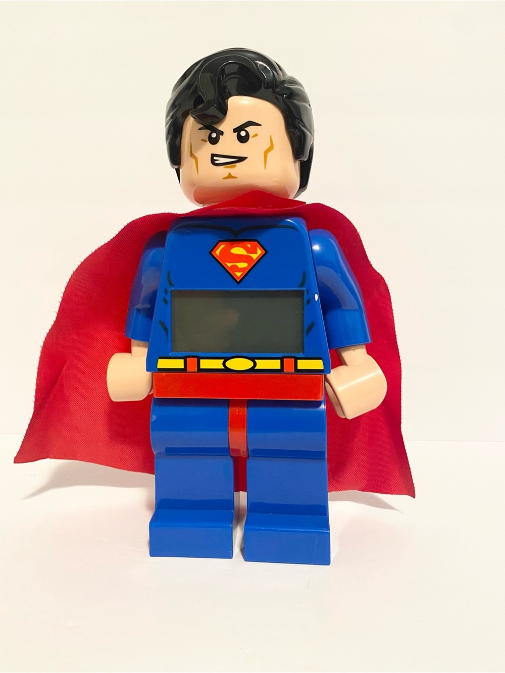 LEGO Superman Alarm Clock DC Super Hero Kids Bedroom Large Mini Figure